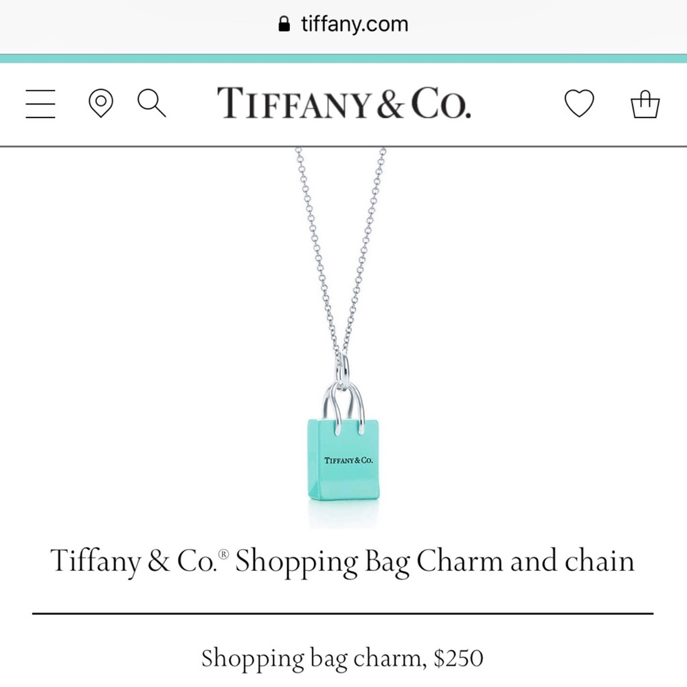 Tiffany & Co Shopping Bag Charm in Sterling Silver